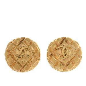 CC Logo Round Clip-on Earrings